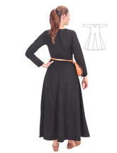 Wilma Wool Black – Wool Medieval Viking Women Dress